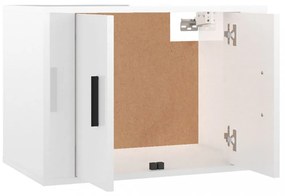 3 db magasfényű fehér fali TV-szekrény 57 x 34,5 x 40 cm