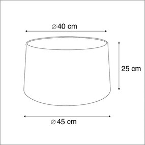Pamut lámpabúra fekete 40/45/25 arany belsővel