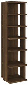 2 db barna tölgy színű szerelt fa cipőtartó 27,5 x 27 x 102 cm