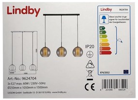 Lindby Lindby - Csillár zsinóron YELA 3xE27/60W/230V LW0611