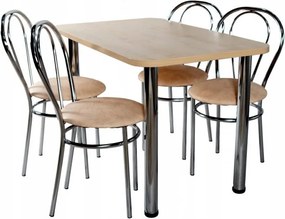 Nizza 4 személyes étkezőszett 120 x 70cm, Sonoma 4 étkezőszékkel N