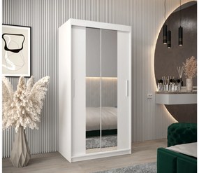 Ruhásszekrény 100 cm Toki 1 (matt fekete + matt fehér). 1064873