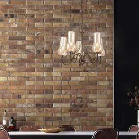 Brilagi - LED Csillár láncon COTTAGE 5xE14/40W/230V barna