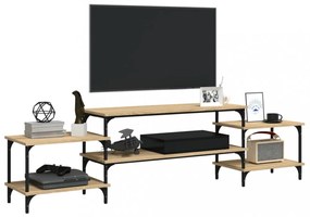 sonoma tölgyszínű szerelt fa TV-szekrény 197x35x52 cm