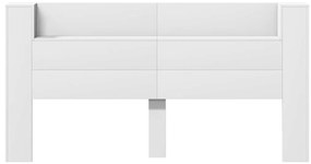 Fejtámla LED -es lámpákkal Fehér 200 x 16,5 x 103,5 cm Faanyag