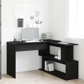 vidaXL Asztal Fekete Tölgy 200x50x76 cm Mérnöki Fa