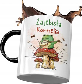 Fekete Bögre Kornélia Barátnőknek Ajándék Nyomtatott Fotóval