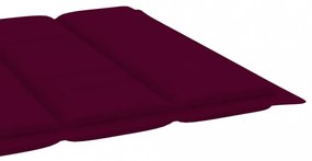 bordó oxford szövet napozóágy párna 200 x 50 x 3 cm