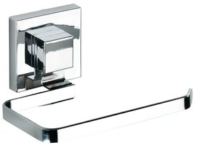 Fényes ezüstszínű öntapadós műanyag fürdőszobai kiegészítő szett Quadro – Wenko