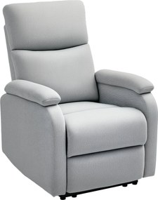 HOMCOM Fotel, TV Fotel Relaxáló Funkcióval, Beszőtt TV Fotel Vászon Hatású Kárpittal, Relaxáló Fotel Zseb Rugós Maggal, 150 kg-ig Terhelhető Pihenő Sz