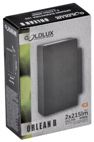 POLUX 319999 ORLEAN Modern Kültéri Fali Lámpa Fekete LED IP44