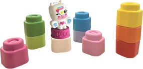 Színes Clemmy Unicorn puha építőkocka szett 10 db-os figurával Clementoni