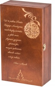 Doboz Két bor Karácsonyi Ajándék Gravírozás