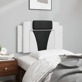 fekete és fehér műbőr fejtámla párna 90 cm