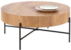 Dohányzóasztal BROOKLYN 37x80 cm natúr tölgy/fekete