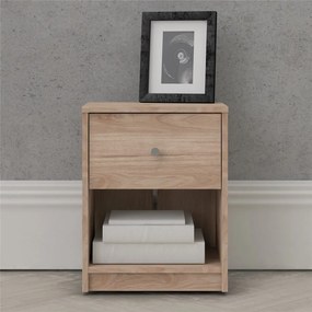 Természetes színű éjjeliszekrény tölgyfa dekorral May - Tvilum