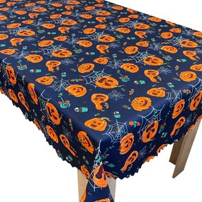 Abrosz Foltálló Halloween Dekoráció Tökök Pókok Cukorka 110x140