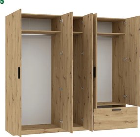 LITA WARDROBE 5D1S ARTISAN OAK