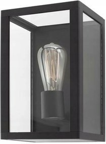 Nova Luce kültéri fali lámpa Zest fekete öntött alumínium átlátszó üveg E27 1