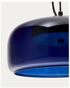 Sötétkék LED függőlámpa üveg búrával ø 38 cm Reig – Kave Home