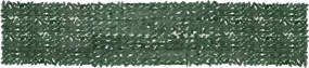 vidaXL sötétzöld leveles erkélyparaván 500 x 100 cm