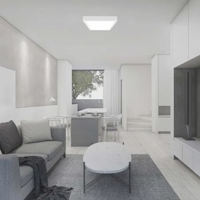 LED Fürdőszobai mennyezeti lámpa LED/18W/230V 6500K IP44 22,5x22,5 cm fehér