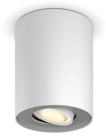 Philips Hue Pillar fehér mennyezeti spotlámpa, billenthető spotfejjel, White Ambiance, 1x5,5W, 350lm, 2200-6500K változtatható fehér, 1xGU10 LED fényforrás + DimSwitch, 8719514338487