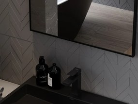 Mexen Loft téglalap alakú fürdőszobai tükör 90 x 60 cm, fekete keret - 9852-090-060-000-70