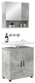 Fürdőszoba bútor szett 2 pcs Beton szürke 61 x 35 x 64 cm