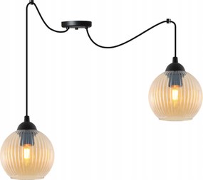 Mennyezeti Lámpa Lógó Csillár Asztal Felett Sziget Pók Fekete Topáz Gömbök