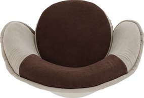 Fotel tárhellyel, bézs/barna, PERSI