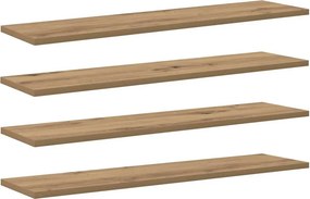 vidaXL Polcos könyvespolc 4 pcs Barna 80 x 20 x 1,5 cm Faanyag