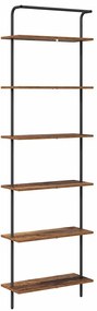 Könyvespolc Régi fa 60 x 24 x 203 cm Faanyag