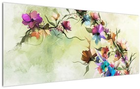 Kép - Virág festménye (120x50 cm)