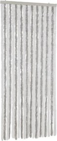 vidaXL világosszürke és fehér zsenília rovarfüggöny 90 x 200 cm