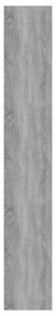 5 szintes szürke sonoma szerelt fa könyvszekrény 80x30x189 cm
