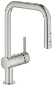 Mosogató csaptelep Grohe MINTA kihúzható zuhannyal, 2 áram supersteel 32322DC2