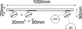 Antigo Drop Line Move 1026 Spotlámpa 3x15W/GX53 IP20