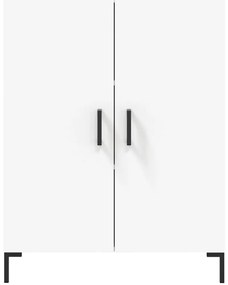fehér szerelt fa magasszekrény 69,5 x 34 x 180 cm