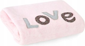 Takaró Eurofirany poliészter 200 cm x 150 cm rózsaszín Love árnyalatok