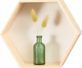 Fali Polc Fa Méhsejt Hexagon Függő Dekoratív 38,5x33,5