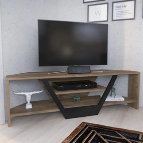 TV szekrény Sares - Walnut, Black