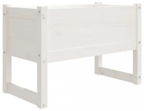 fehér tömör fenyőfa növénytartó 78 x 40 x 52 cm