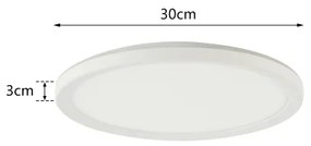 Brilagi - ULTRA SLIM LED fényerőszabályozható lámpatest LED/18W/230V Ø 30 cm fehér + távirányító