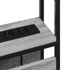 Tároló fejtámla polcokkal Szürke sonoma 100 cm Faanyag