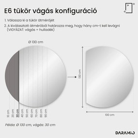 Kerek tükör LED világítással E6