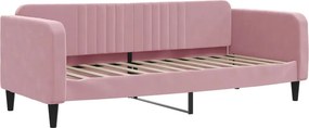 vidaXL rózsaszín bársony kanapéágy 80 x 200 cm