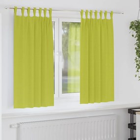Függönyök függönyökkel 2 pcs Alma zöld 175x140cm Poliészter