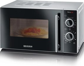 Severin MW 7771 - 700 W mikrohullámú sütő grillel, 230 V, 20 l, fekete