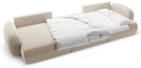 Bézs zsenília kinyitható-tárolóhelyes (U alakú) sarokkanapé Tonale – Cosmopolitan Design